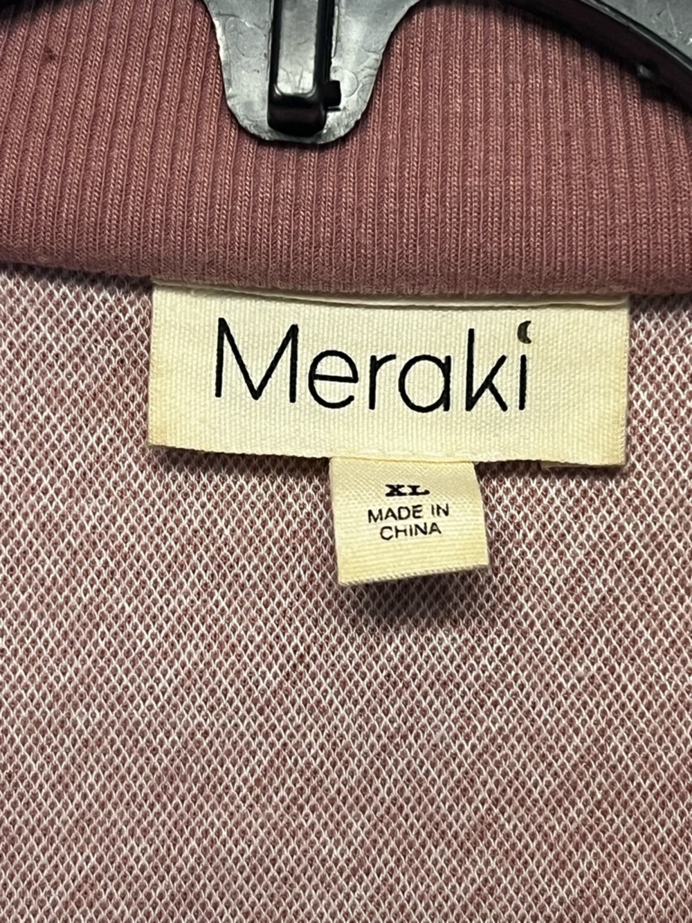 meraki Dusty Rose & Cream Herringbone Collared Crop Top V Neck Tank Vest Retro - Picture 5 of 7